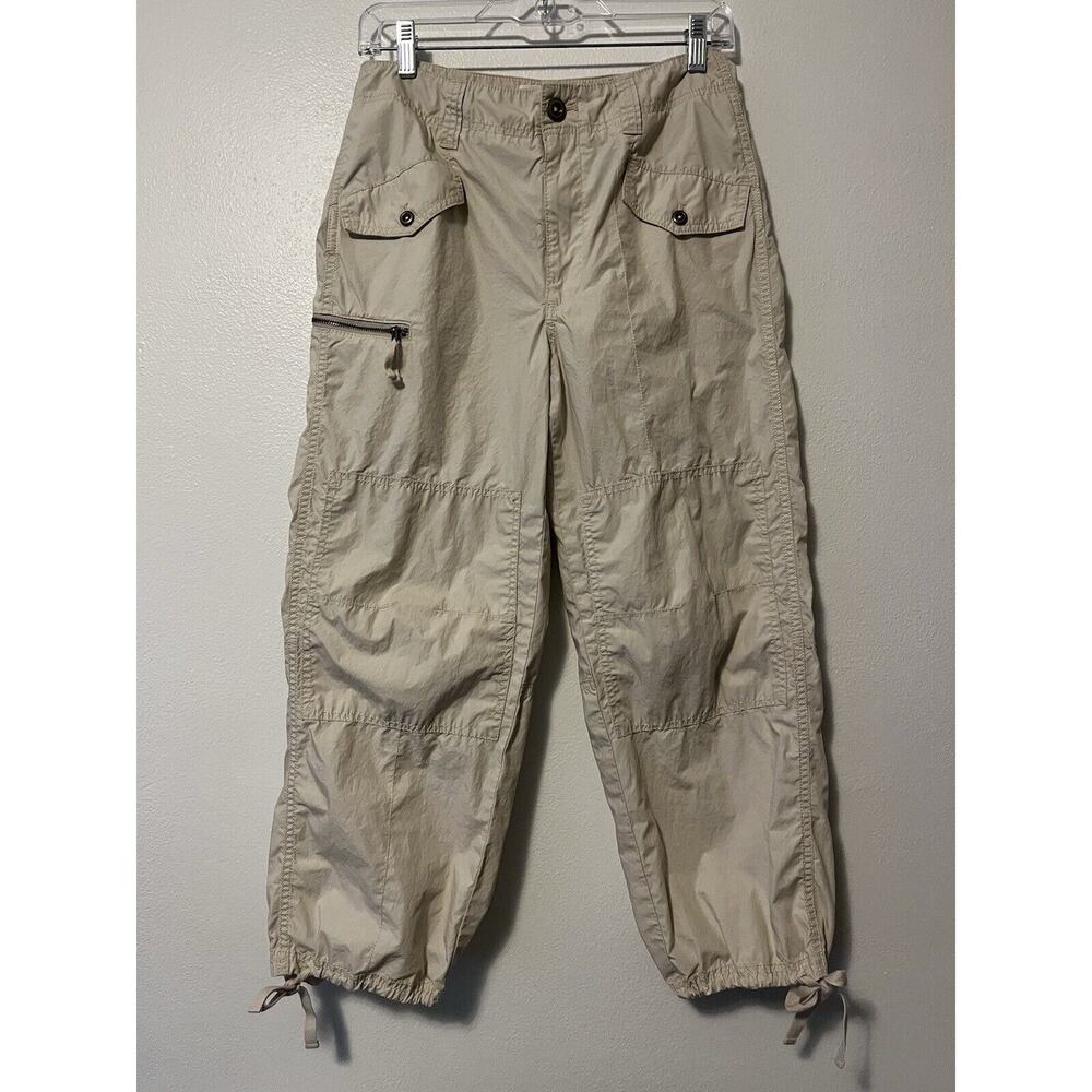 by Anthropologie Cropped Light Weight Women's Tan Beige Pants Size 27 Pockets